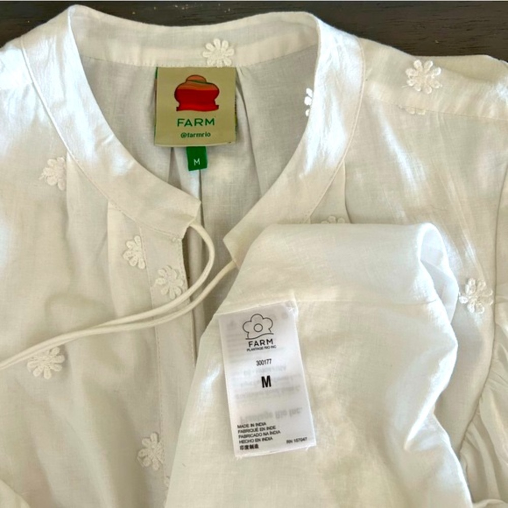 FARM Rio White Eyelet Tie-Front Mini Dress - Picture 5 of 7